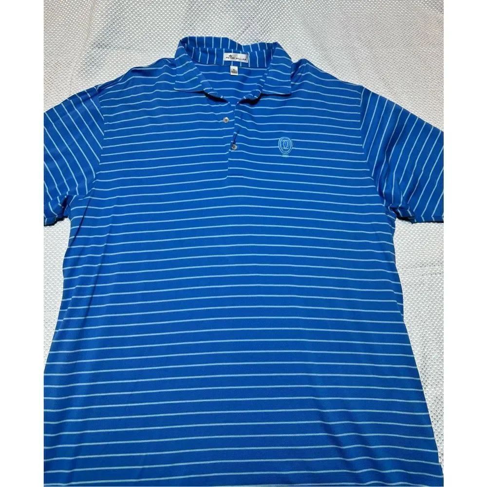 Peter Millar men’s blue striped golf polo size XL